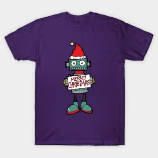 Merry Christmas - Stupid Cute Robot #1 T-Shirt